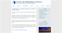 Desktop Screenshot of centredemediationculture.com